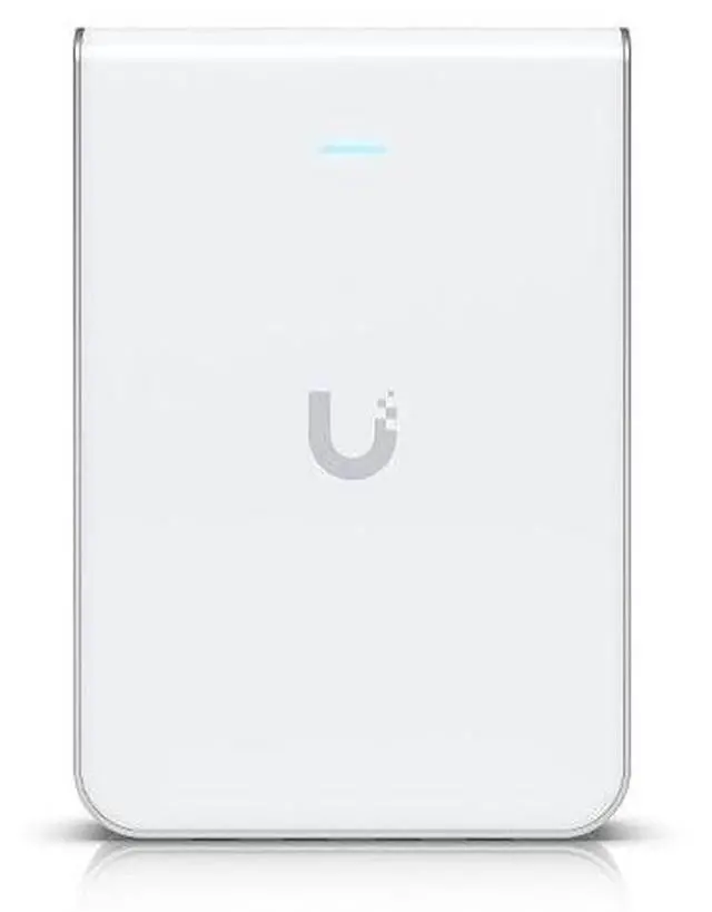 Main image of Ubiquiti U6-IW-US Wall-Mounted WiFi 6 AP with 6-Spatial Streams and Built-In 4-Port Switch