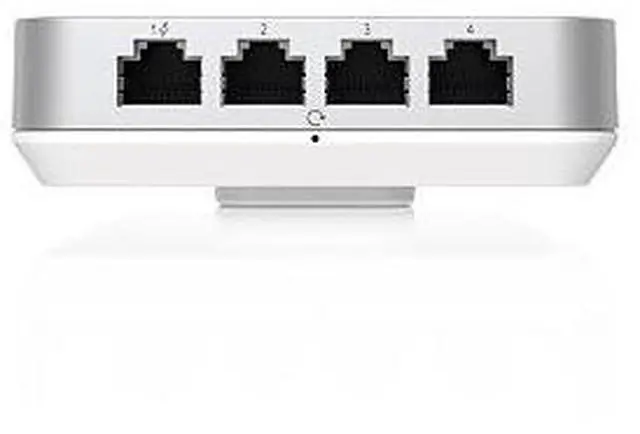 Alt view image 4 of 7 - Ubiquiti U6-IW-US Wall-Mounted WiFi 6 AP with 6-Spatial Streams and Built-In 4-Port Switch