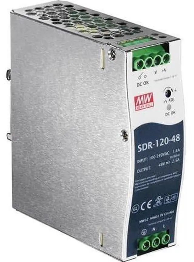 Alt view image 9 of 14 - TRENDnet TI-S12048 DIN Rail 48V 120W Power Supply for TI-PG541