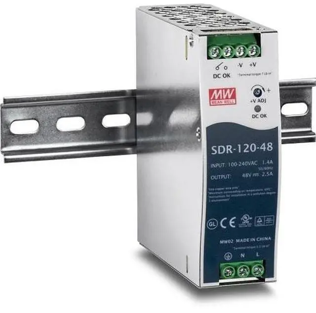 Alt view image 11 of 14 - TRENDnet TI-S12048 DIN Rail 48V 120W Power Supply for TI-PG541