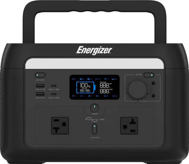 Alt view image 2 of 6 - Energizer Solar Peak 600 Portable Power Station, 512Wh LiFePO4 Battery, Solar Rechargeable, for Outdoor, Camping, Emergency