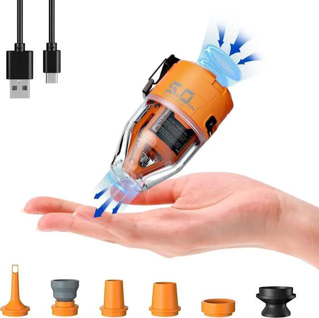 Main image of Max Pump 3 Air for Inflatables, 5Kpa Portable Pump, 500L/min Mattress with Camping Light, Electric Inflatable Pillows Swim Rings Mattresses Bed Boats  Orange -