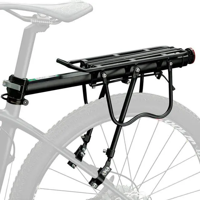 Main image of Rear Bike Rack Quick Release Cargo Luggage Mountain Loads165lbs Capacity Black -