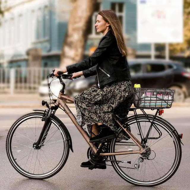 Alt view image 7 of 7 - Rear Bike Basket - Bicycle with Cargo Net and Waterproof Cover Mount Aluminium Large Capacity BK