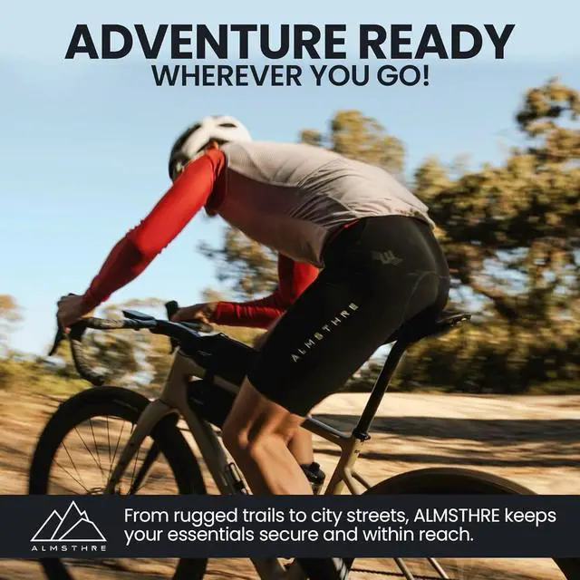 Alt view image 4 of 5 - Compact Bike Frame Bag  Midnight Black | Weather-Resistant, Waterproof Zippers & Dual-Sided Access for Road, MTB, and Ebike Frames