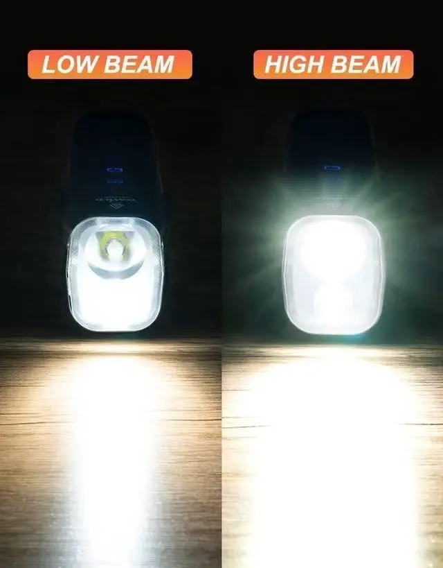 Alt view image 3 of 7 - DLite1800 Bike Lights for Night Riding 1800LM Dual Light Source System,Super Bright Front Bicycle Waterproof Headlight Mountain,Road,Commuter Cycling -Fits All Bikes Black -