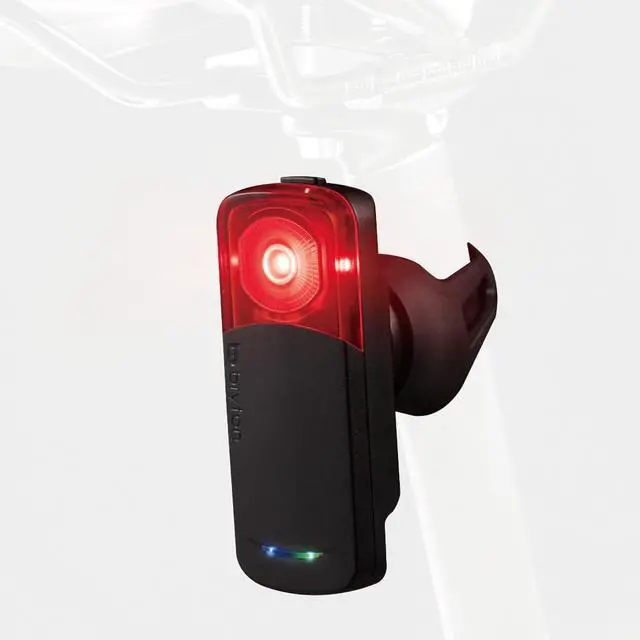 Main image of GARDIA R300L Cycling/Bike Radar with Tail Light, Visual and Audible Alerts for Vehicles up to 207 Yards Away, IPX7 Waterproof, Viewing Angle 220°, Support APP Display Black Red -