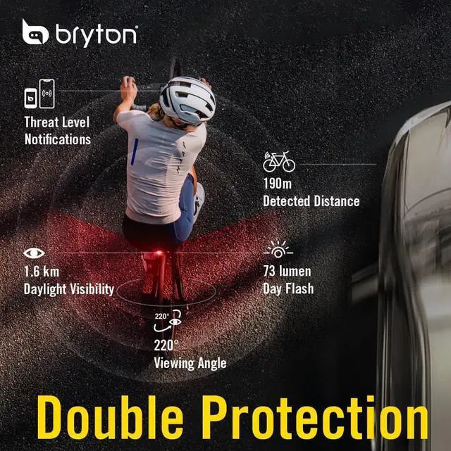 Alt view image 2 of 6 - GARDIA R300L Cycling/Bike Radar with Tail Light, Visual and Audible Alerts for Vehicles up to 207 Yards Away, IPX7 Waterproof, Viewing Angle 220°, Support APP Display Black Red -