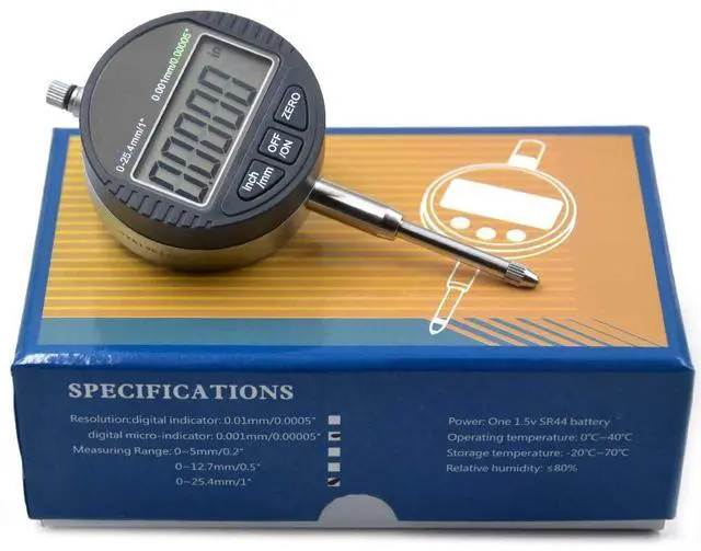 Alt view image 5 of 7 - Electronic Digital Dial Indicator Gage Gauge Inch/Metric Conversion 0-1 Inch/25.4 mm 0.00005 Inch/0.001mm -
