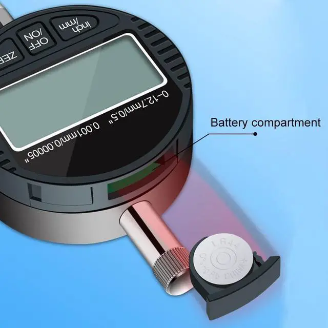 Alt view image 6 of 7 - Electronic Digital Dial Indicator Gage Gauge Inch/Metric Conversion 0-1 Inch/25.4 mm 0.00005 Inch/0.001mm -