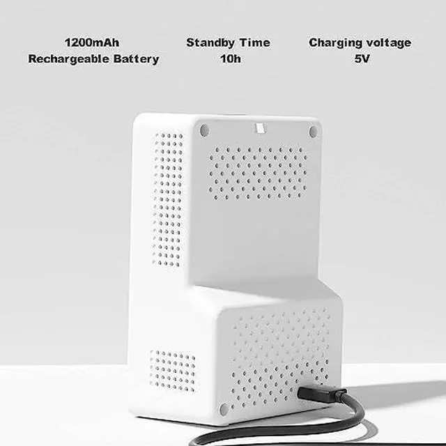 Alt view image 6 of 7 - 5-in-1 Professional Indoor Air Quality Monitor Portable CO2 | Temperature Formaldehyde Detector Humidity TVOC Tester - Confined Space Clean  White