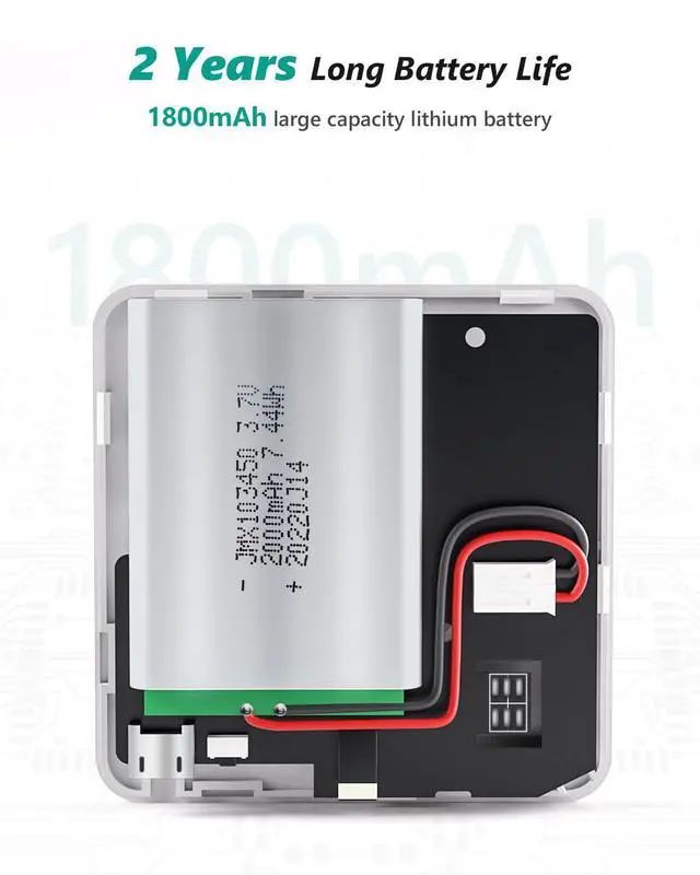 Alt view image 6 of 7 - WiFi Freezer Thermometer Alarm, Email Alert, App Notification, 2-Years Data Export, No Subscription Fee, 2 Remote Temperature Sensors for Refrigerator, Freezer, Hot Tub White -