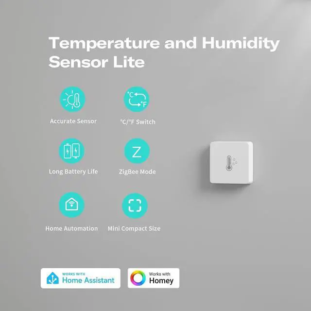 Alt view image 2 of 7 - Zigbee Temperature and Humidity Sensor Lite 3Pack,Smart Thermometer Hygrometer, Compatible with Echo Devices Hub Built-in,Home Assistant, SmartThings, Homey,Hubitat -