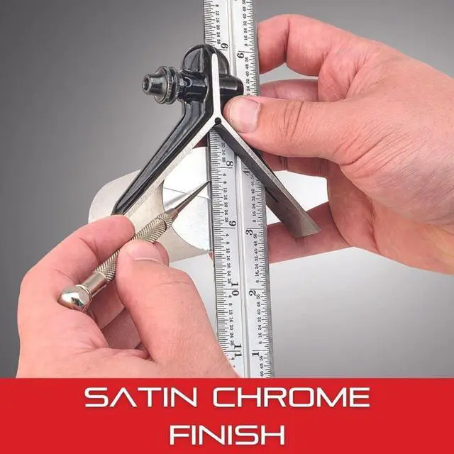 Alt view image 4 of 6 - Blade Only for Combination Squares, Sets and Bevel Protractors - Ideal Woodworking Metalworking 300mm Length, Satin Chrome Finish, 35 Graduation CB300-35 Silver