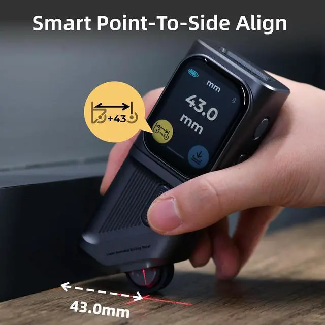 Alt view image 5 of 6 - M-Cube Laser Measuring Tool Adaptor 05 Scale Roller,Electronic Digital Tape Measure with Laser,Infinite Customized Scales and ±1/32 inch Accuracy,93 Built-in US Imperial, Metric gray -