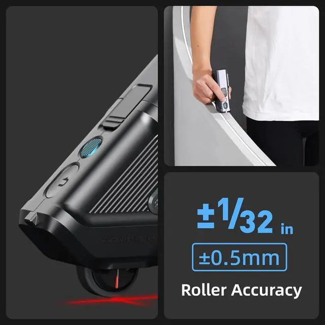 Alt view image 4 of 6 - M-Cube Laser Measuring Tool Adaptor 05 Scale Roller,Electronic Digital Tape Measure with Laser,Infinite Customized Scales and ±1/32 inch Accuracy,93 Built-in US Imperial, Metric gray -