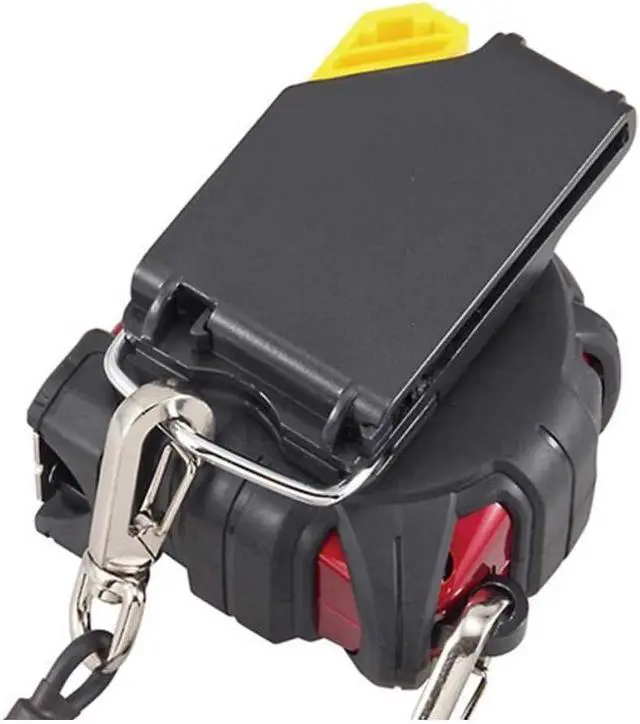 Alt view image 6 of 7 - Tape Measure - 25 ft x 1-1/16 inch GS-Lock Measuring with Shock Resistant Case & Safety Clip Holder GSSF-25BW Black-Red  7.6 m