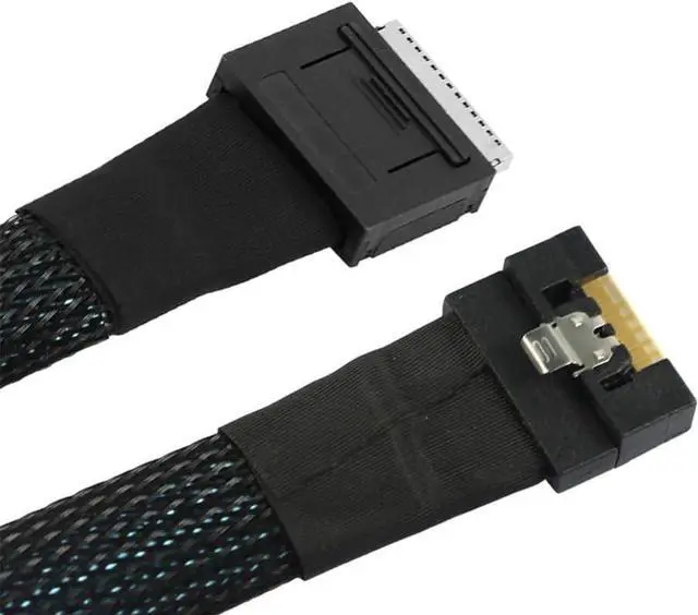 Main image of Oculink PCIe PCI-Express Data Active Cable SFF-8611 8i to SFF-8654 8X Slimline SSD 50cm -