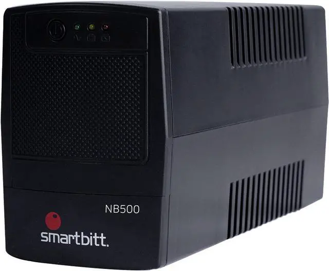 Alt view image 2 of 6 - Battery Backup & Surge Protector - 500VA 4 Outlet Uninterruptible Power Supply (UPS) Black