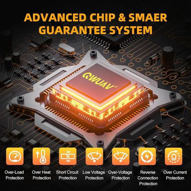 Alt view image 6 of 7 - 2000W Sump Pump Battery Backup, Pure Sine Wave Power Ouput with Smart Multifunction Screen, Professional Backup System for Basement Power Outage, AutoSwitching for Grid and Battery