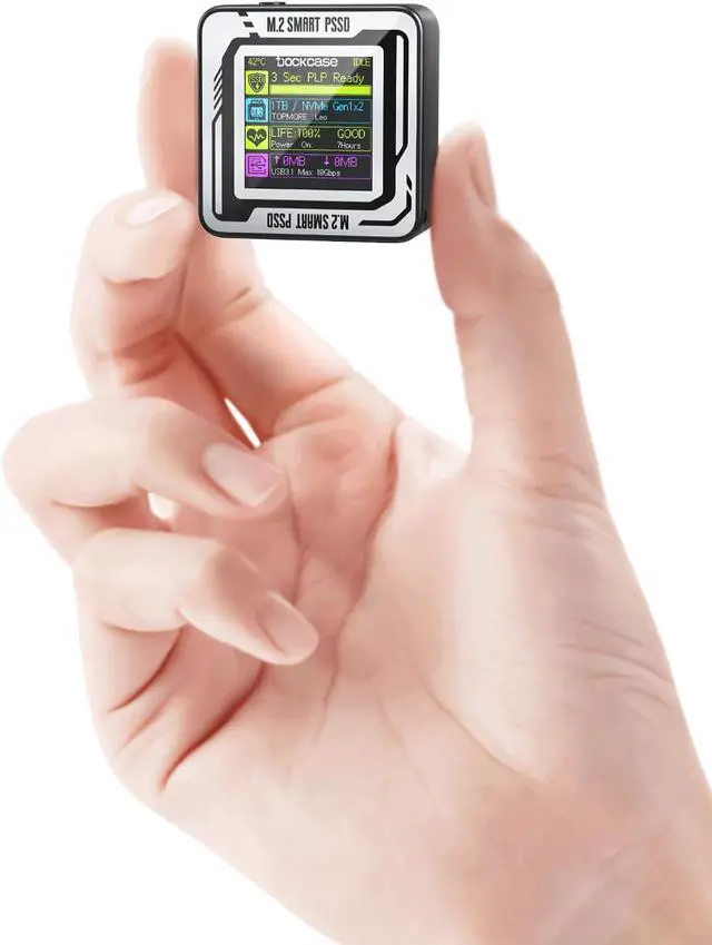 Main image of Pocket M.2 2230 NVMe SSD Enclosure,Support 3s PLP Prevents Write Data Loss,USB 3.2 Gen 2 Type-C (10 Gbps), fits PCIe, Exclusive to Size 2230,Support M-Key B+M Key UASP (Black) Black -