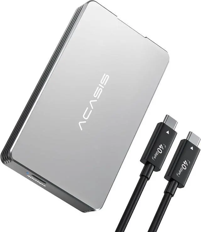 Main image of 40Gbps M.2 NVMe SSD Enclosure, Tool Free Installation, Enclosure for M1/M2/ Pro/Max,Compatible with thunderbolt3/4/5,USB4/3.2/3.1/3.0/2.0, Support 2280/2260/2242/2230 B+M M-Key (TBU401) -