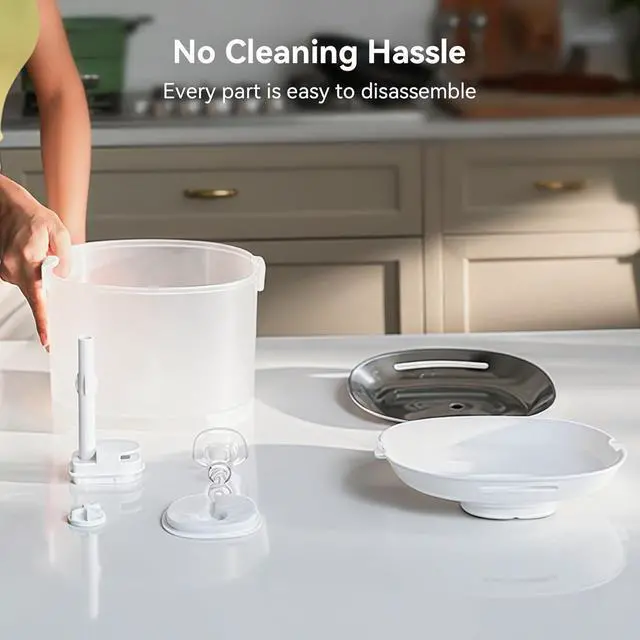 Alt view image 3 of 7 - Pumpless Cat Water Elfin Fountain, Wireless Pet Fountain Battery Operated, 2L/67oz E1+ Automatic Dispenser Cats & Dogs MagDrive Technology Stainless Steel Tray, No Cleaning Hassle  White Cordless
