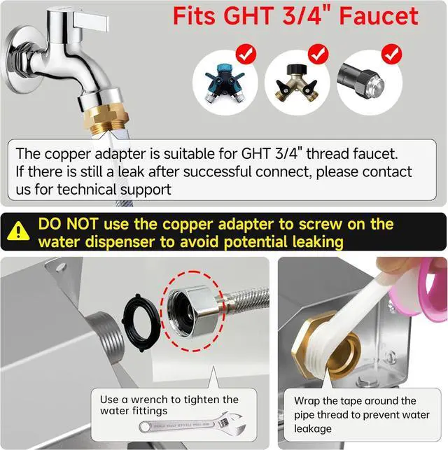 Alt view image 6 of 6 - Automatic Water Dispenser for Dogs, 101oz Outdoor Dog Bowl, 304 Stainless Steel Feeder Small to Large Pets, Livestock Waterer, Anti-Tipping, Auto-Fill, Easy Clean Silver -