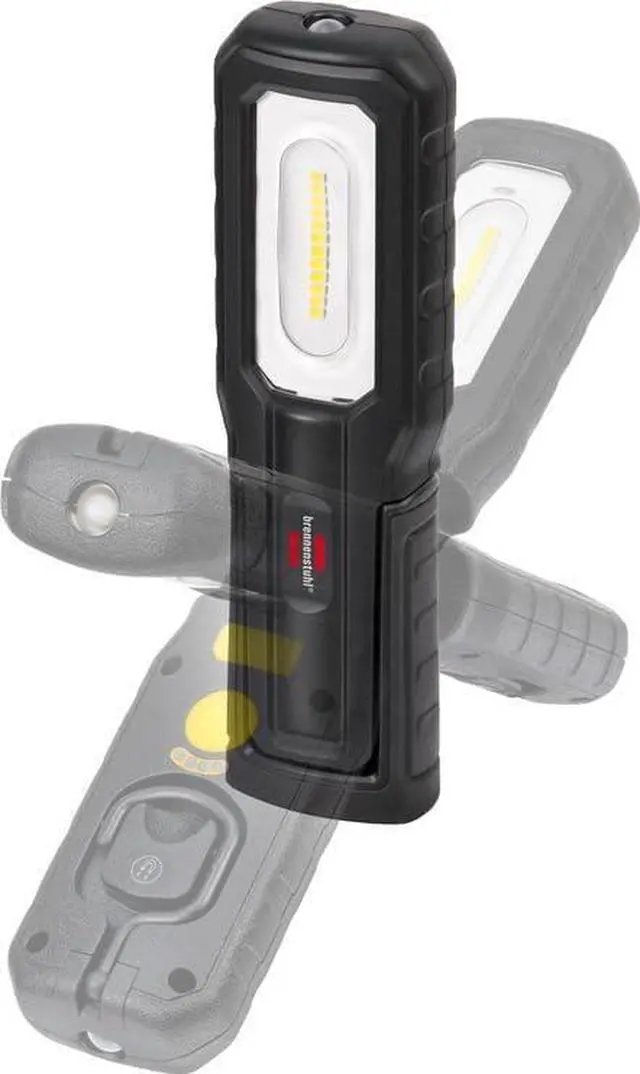 Alt view image 3 of 6 - HL Battery Hand Torch for Outdoor Use with 8 SMD (700 + 100 Lumens, Includes USB Charging Cable, Up to 10 Hours Time, LED Work Light Magnets and Hooks, IP54), Black -
