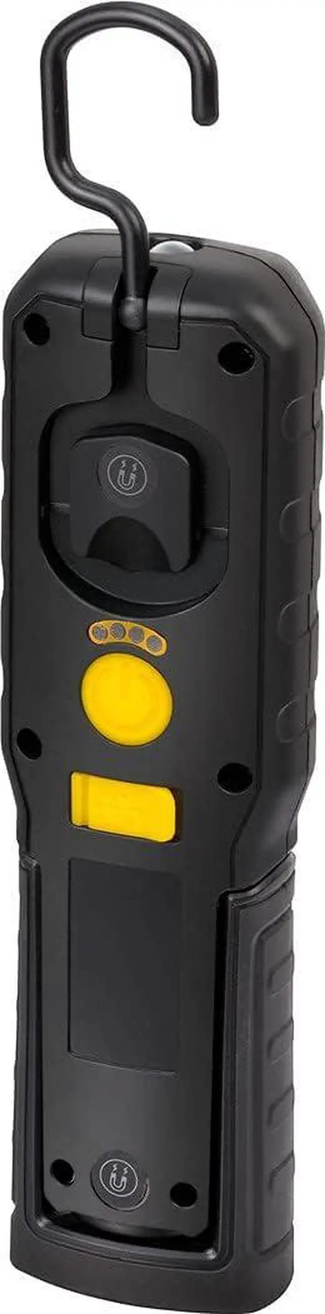 Alt view image 5 of 6 - HL Battery Hand Torch for Outdoor Use with 8 SMD (700 + 100 Lumens, Includes USB Charging Cable, Up to 10 Hours Time, LED Work Light Magnets and Hooks, IP54), Black -