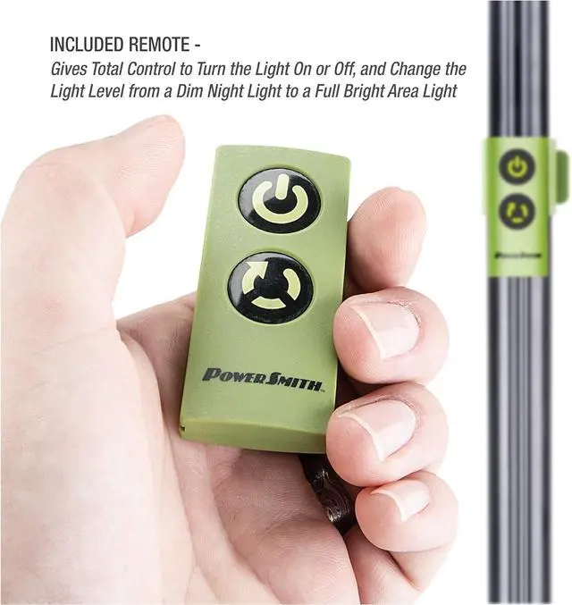 Alt view image 5 of 7 - Voyager PVLR8000A 8000 Lumen Collapsible Cordless Tripod LED Work Light with Battery, Charger & Carry Bag Included. Optional 3-Way Power, Remote Control , Black -