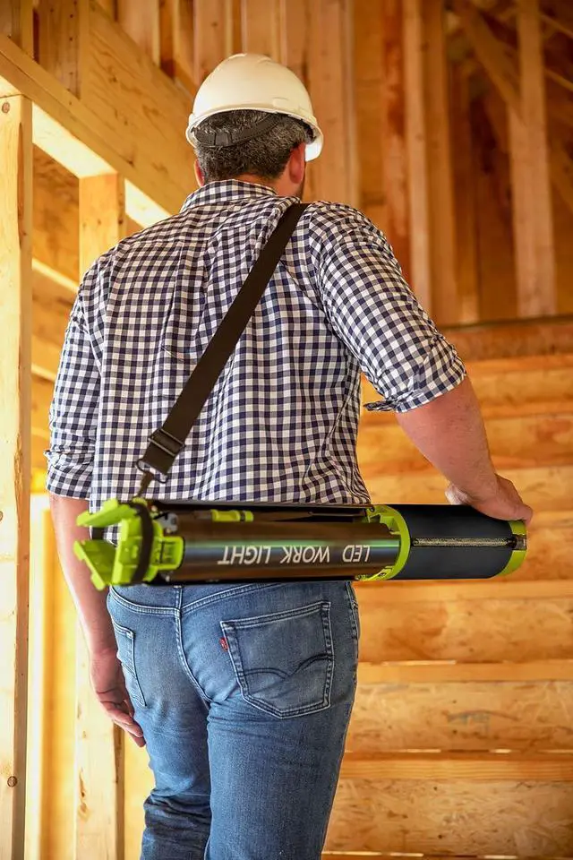 Alt view image 6 of 7 - Voyager PVLR8000A 8000 Lumen Collapsible Cordless Tripod LED Work Light with Battery, Charger & Carry Bag Included. Optional 3-Way Power, Remote Control , Black -