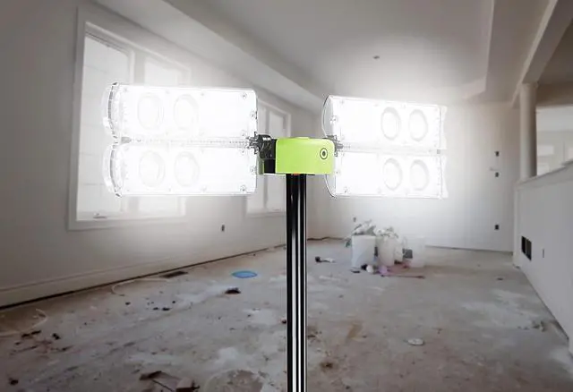 Alt view image 7 of 7 - Voyager PVLR8000A 8000 Lumen Collapsible Cordless Tripod LED Work Light with Battery, Charger & Carry Bag Included. Optional 3-Way Power, Remote Control , Black -