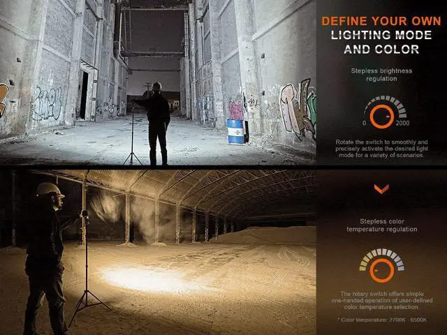 Alt view image 4 of 7 - CL28R 2000 Lumen 2-in-1 Camping Lantern and Portable Work Light, USB-C Rechargeable, Continuous Brightness Color Temperature Adjustment Black -