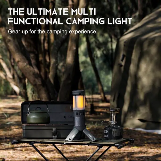 Alt view image 6 of 7 - Telescopic Camping Lights, Rechargeable Camping Lights with Stand,12000mAh Collapsible Camping Lanterns, Magnetic Base Portable Flashlights IPX5 Waterproof for Camping,Hiking,Emergency Use