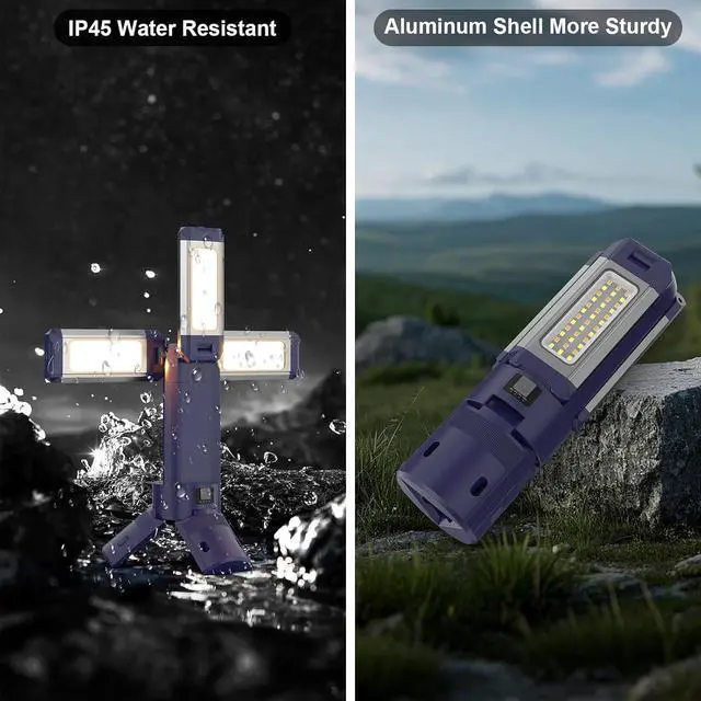 Alt view image 4 of 7 - 10000mAh Rechargeable 4000LM Camping Light Telescopic Lantern , 270° Rotating Aluminum Remote Control, Warm/White/Nature, Dimmable for Outdoor Camping, IP45 Waterproof,Portable Bag Black -