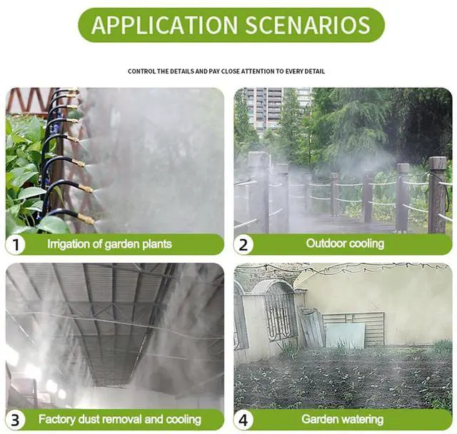 Alt view image 7 of 7 - New drip Irrigation kit, Automatic Garden Watering System, Quick Connector and 360-degree Bending Dropper atomizing Copper Nozzle, Plant Lawn Courtyard System. (25spray nozzles) -