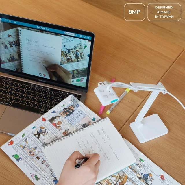 Alt view image 2 of 7 - OKIOCAM S2-4K Ultra HD 8MP USB Document Camera for Teachers & Classrooms OKIOPoint AI-Tracking, Near-Ledger Size Capture, Low-Light Ready, Supports Mac, USB-C iPad & Interactive Display