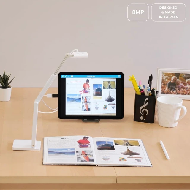 Alt view image 4 of 7 - OKIOCAM S2-4K Ultra HD 8MP USB Document Camera for Teachers & Classrooms OKIOPoint AI-Tracking, Near-Ledger Size Capture, Low-Light Ready, Supports Mac, USB-C iPad & Interactive Display