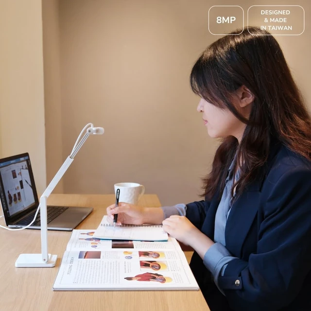 Alt view image 6 of 7 - OKIOCAM S2-4K Ultra HD 8MP USB Document Camera for Teachers & Classrooms OKIOPoint AI-Tracking, Near-Ledger Size Capture, Low-Light Ready, Supports Mac, USB-C iPad & Interactive Display
