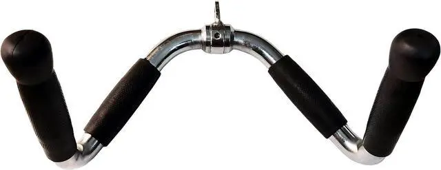 Main image of Barbell Multi-Exerciser Cable Attachment For Machines, Lat Pull Down Bar Machine Attachments, Tricep Press Bar, Revolving Straight Curl Pulldown with Rotating & Rubber Handle Grips  M -