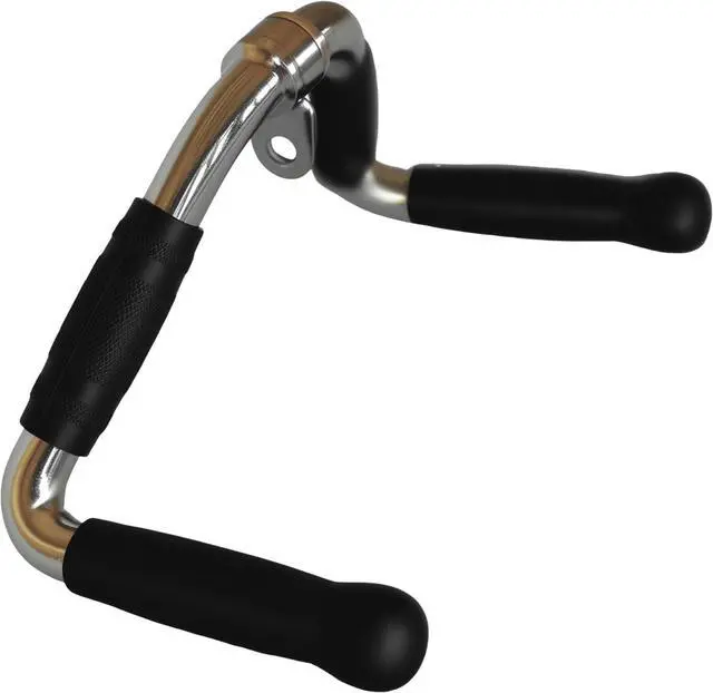 Alt view image 2 of 7 - Barbell Multi-Exerciser Cable Attachment For Machines, Lat Pull Down Bar Machine Attachments, Tricep Press Bar, Revolving Straight Curl Pulldown with Rotating & Rubber Handle Grips  M -