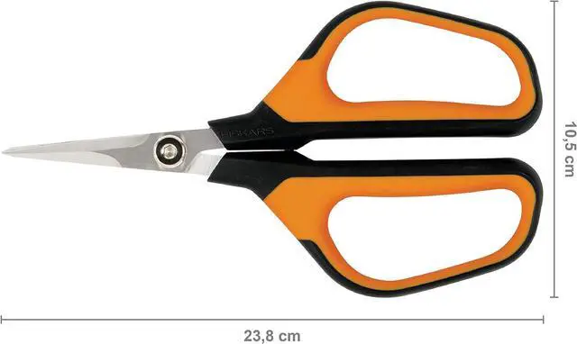 Alt view image 3 of 3 - Solid Snip Pruning Shears SP15, Length: 23,8cm, Steel Blades/Plastic Handle, Black/Orange, 1051602 Orange/Black -