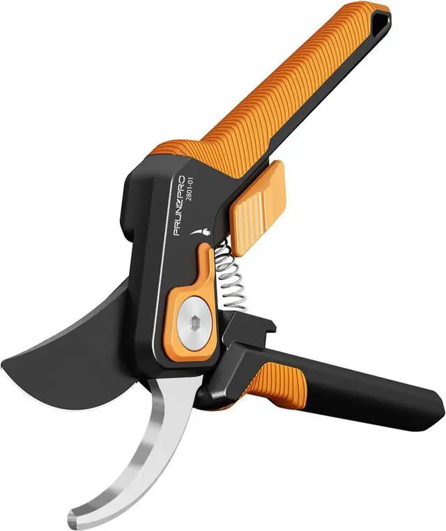 Main image of Pruning Shears for Gardening Professional Bypass Hand Pruner Stainless Steel Sharp Blade Garden Scissors Plant Flower Clipper Orange 2 Pack -