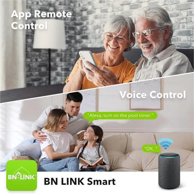 Alt view image 2 of 7 - Pool Pump Timer, Outdoor Indoor Smart Wi-Fi Timer Box, 2HP 40A Max, 120, 240, 277 VAC, for Pump, Water Heater, Fans, SPA, Compatible with Phone, Alexa, Google Assistant, ETL Listed Crey -