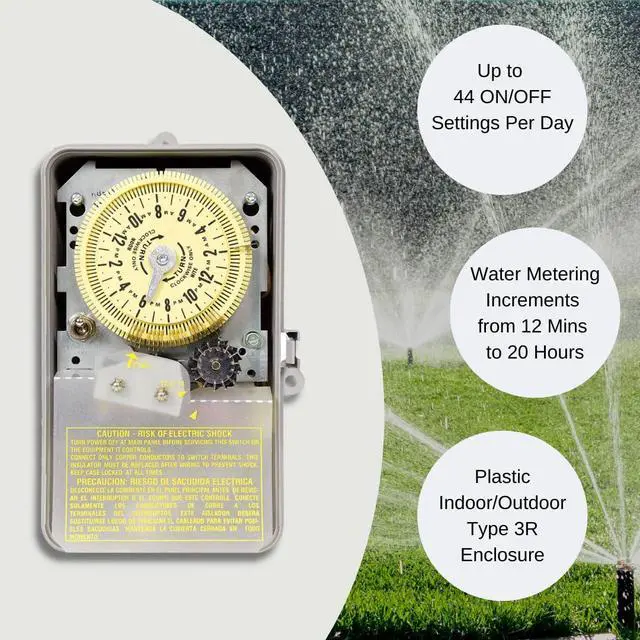 Alt view image 2 of 6 - R8806P101C Sprinkler Irrigation Timer - Customizable Water Conservation, Rain-Ready Design, Reliable & Versatile Outdoor with 14-Day Skipper Light Yellow