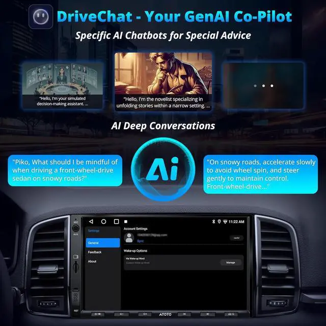 Alt view image 3 of 7 - A5L Android Double DIN Car Stereo with OBD II Scanner, 7 inch Wireless Carplay & Android Auto Touchscreen Radio 2G+32G, 24-B EQ DSP, WiFi/BT/USB Tethering, GPS Tracker, FM/AM