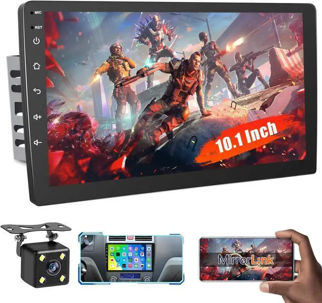 Main image of 1G+32G Android Radio 10.1 Inch Double Din Car Stereo with GPS Navigation Touch Screen Car Radios with Backup Camera, Support WiFi Bluetooth FM, Mirror Link+Dual USB