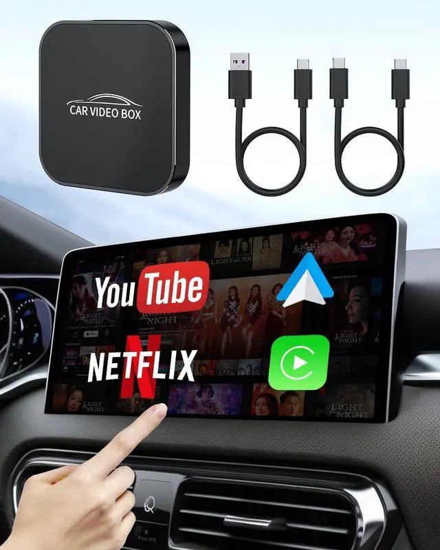 Main image of 2025 Upgraded Wireless CarPlay Adapter Support Netflix/YouTube/TF Card, 5-in-1 Android Auto Wireless Adapter and Apple CarPlay Wireless, Magic Ai Box for Cars from 2016 & iPhone iOS10+