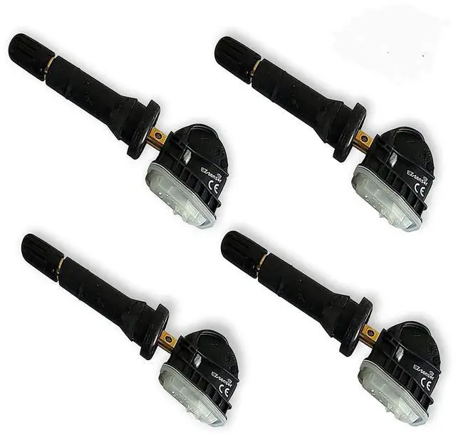 Main image of Schrader 33500 EZ-Sensor (314.9 MHz, 315 MHz, and 433 MHz) Programmable Fixed Angle Valve Tire Pressure Monitoring Sensors (TPMS), Needs Programming Before Installation - (Pack of 4)
